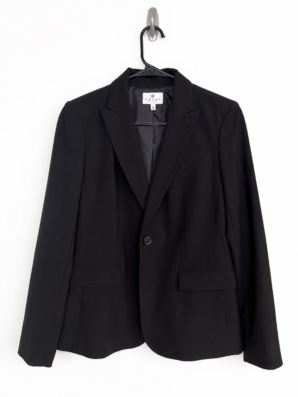 Chaus Black Women's Tailored Single-Button Blazer